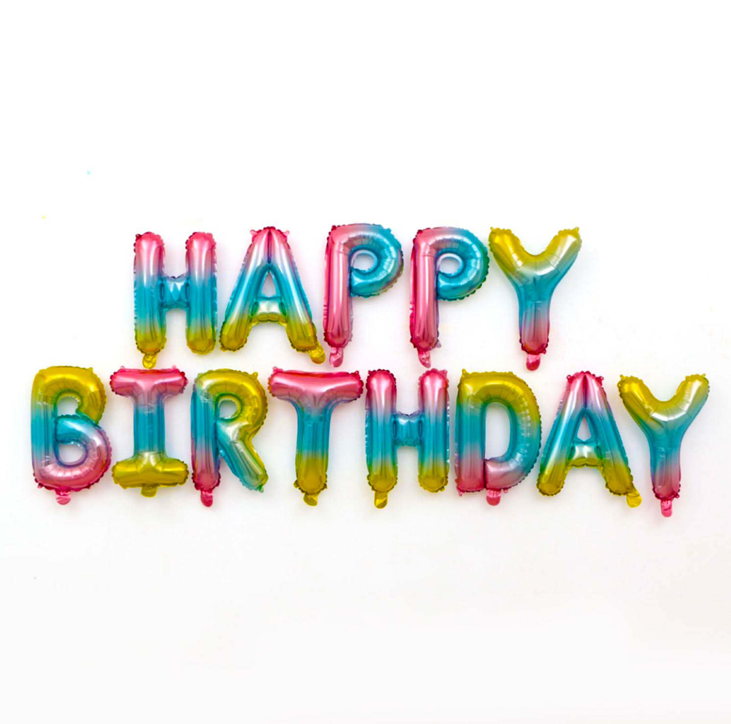 13 tlg Buchstaben Happy Birthday Folienballons Luftballons Geburtstag Party Deko 