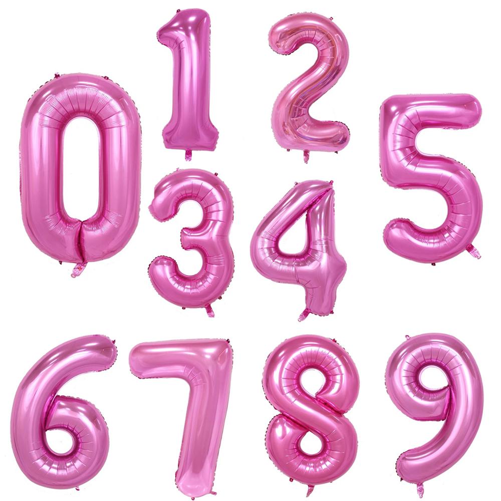 Zahlenballon Nummer 50 pink 86-100cm Luftballons Folienballon Geburtstag XL Zahl