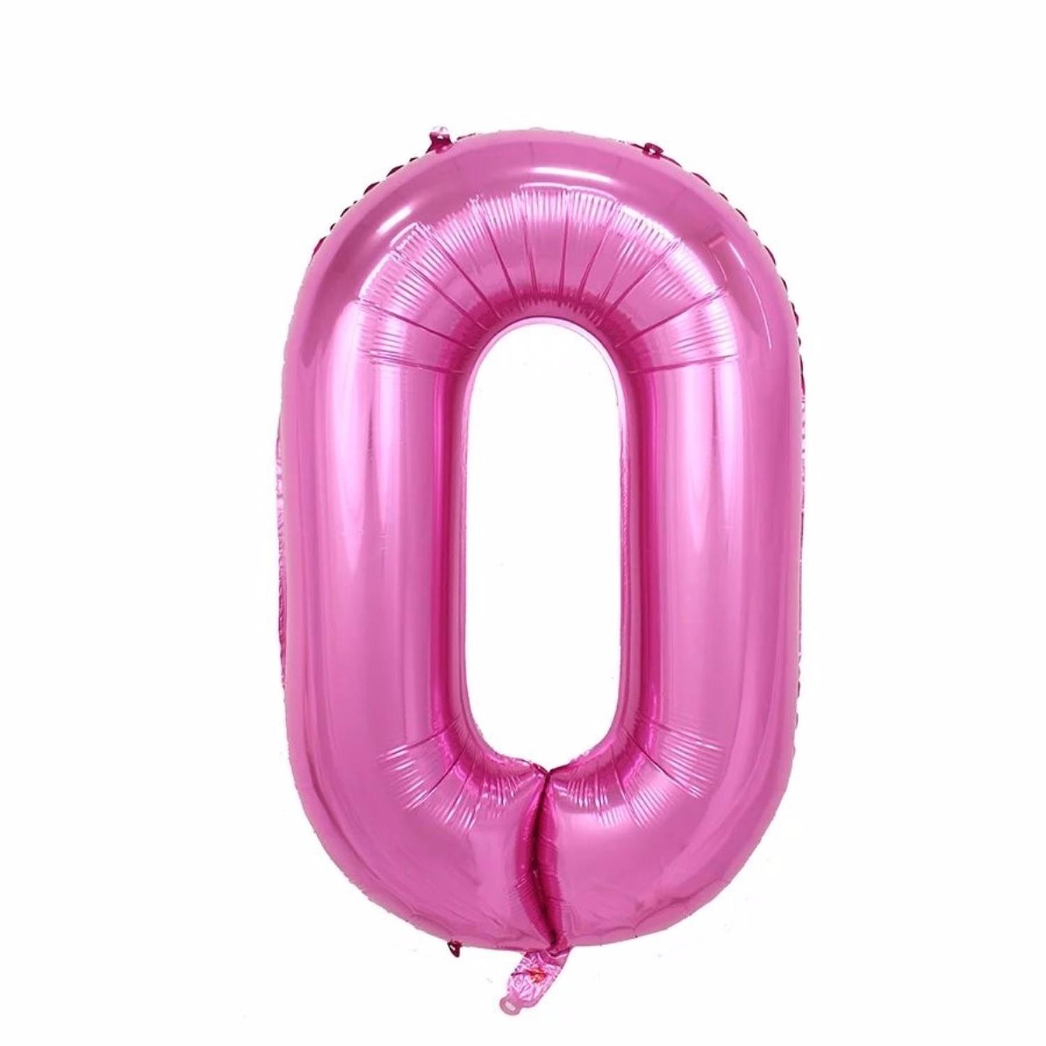 Folienballon 80cm PINK Zahlenballon Luftballon Geburtstag Helium Zahl ROSA