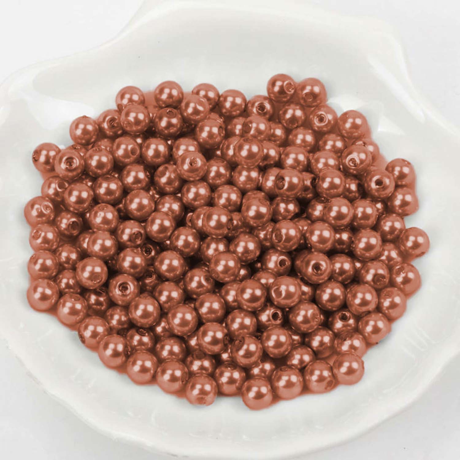 40 hübsche Kinderperlen Mix bunte Wachsperlen 6-10 mm Loch 1,5-2 mm glänzend 