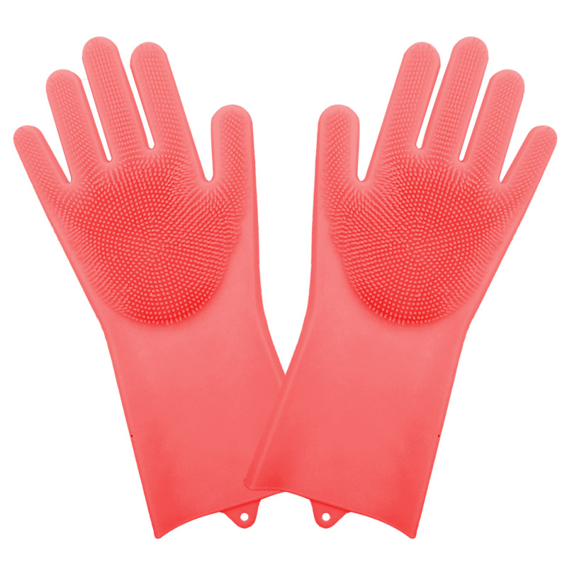 Magische Handschuhe Reinigen Silikon-Spülhandschuhe Wiederverwendbare Geschirrspülhandschuhe Gummi-Handschuh für die Haushalt das Auto Waschen Hitzebeständig Abwasch Homga Silikon Handschuhe 