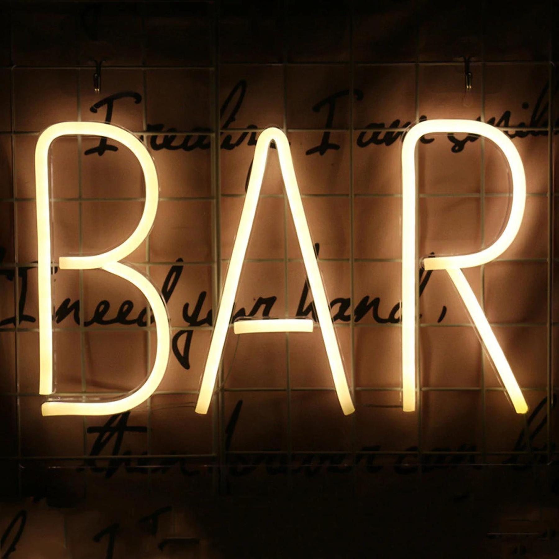 NEON LED Licht, dekorative Wand-Leuchte, 30 x cm Bar, 2 x ca. 40